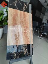 Gạch tam cấp 3d khắc kim nhũ vàng