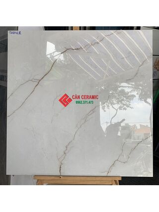Gạch 80x80 kem bóng vân đá vàng THO42R
