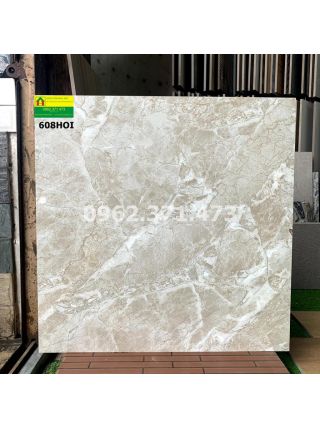 Gạch lát nền bóng kiếng 60x60 vân đá vàng 608HOI