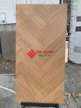 Gạch 60x120 giả gỗ xương cá ghép