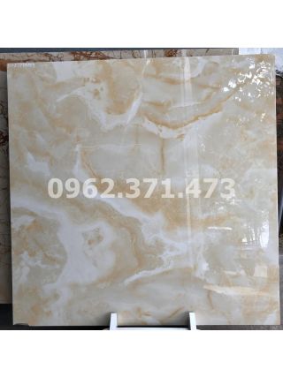 Gạch Trung Quốc lát nền 80x80 vân đá ngọc thạch vàng