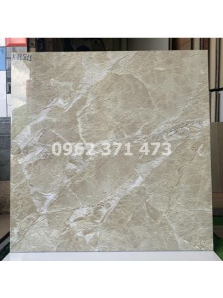 Gạch giả vân đá vàng 80x80 lát phòng khách đẹp KHI811
