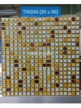 Nhũ vàng 30x30 mosaic trang trí TM034
