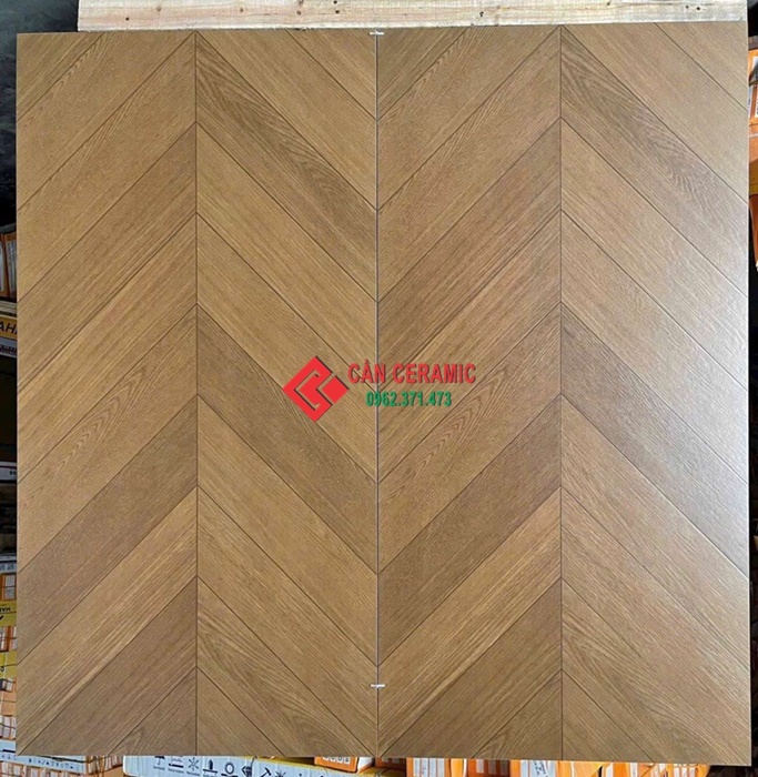 gạch 60x120 v&acirc;n gỗ xương c&aacute; 06 t&ocirc;ng m&agrave;u n&acirc;u hiện đại