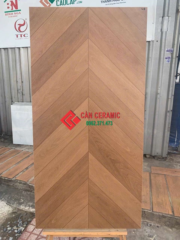 gạch gỗ 60x120 xương c&aacute; m&agrave;u n&acirc;u 04
