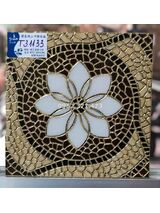 Gạch 30x30 nhũ vàng họa tiết bông hoa