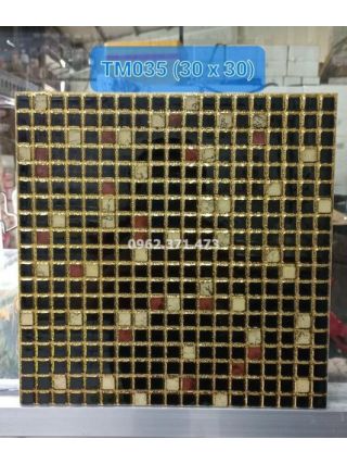 Nhũ vàng trang trí 30x30 caro TM035