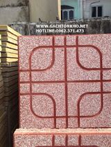 Gạch terrazzo 40x40 Ô Vuông Đỏ
