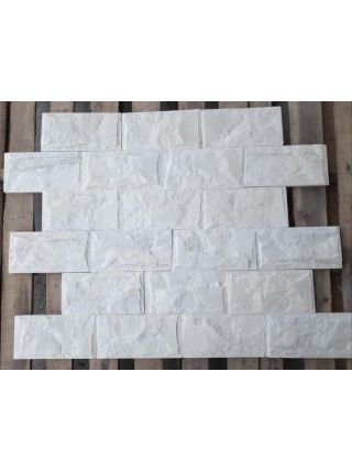 Đá tự nhiên ốp cột cổng màu trắng 10x20 cm