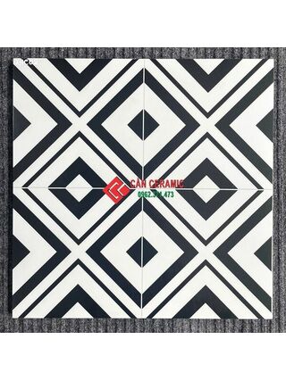 Gạch bông 40x40 hoạ tiết đen trắng 01