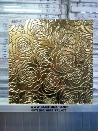 Gạch nhũ vàng hoa hồng 30x30 ms30
