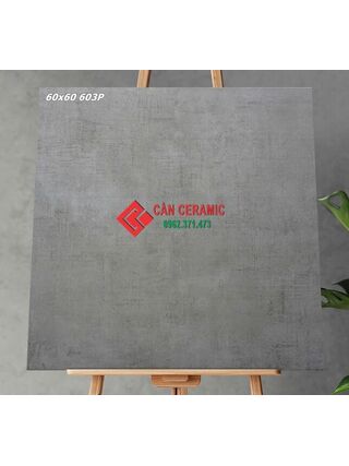Gạch 60x60 mờ vân xi măng đậm 603p