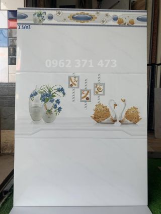 Gạch ốp tường nhà vệ sinh 30x60 màu trắng KHI3603
