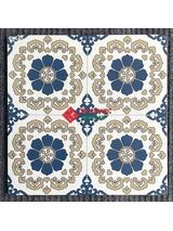 Gạch 40x40 bông hoạ tiết xanh dương