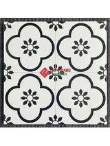 Gạch bông hoa mai 40x40 hoạ tiết đen trắng