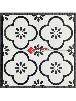 Gạch bông hoa mai 40x40 hoạ tiết đen trắng
