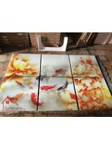 Gạch tranh 3d cá chép vàng - Gạch phong thủy