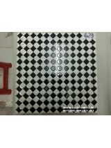 Gạch caro trắng đen nhũ bạc 30x30 ms69