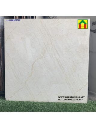 Gạch đá bóng kiếng 60x60 vân đá vàng kem