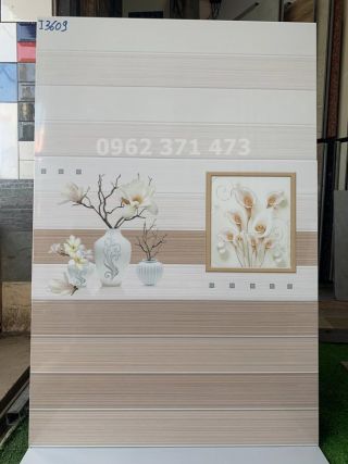 Gạch ốp tường nhà đẹp 30x60 màu vàng kem KHI3609