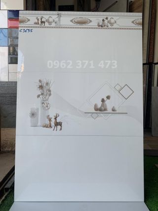 Gạch ốp tường nhà bếp 30x60 trắng trơn KHC3695