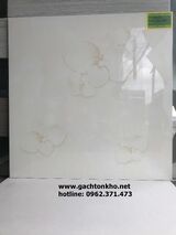 Gạch 60x60 bông hoa lan vàng kem đẹp