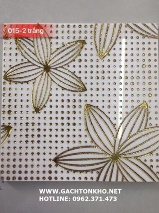 Gạch nhũ vàng cánh hoa 30x30 ms18