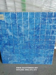 Gạch mosaic nhũ bạc 30x30 xanh biển