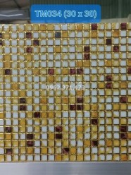 Nhũ vàng 30x30 mosaic trang trí TM034