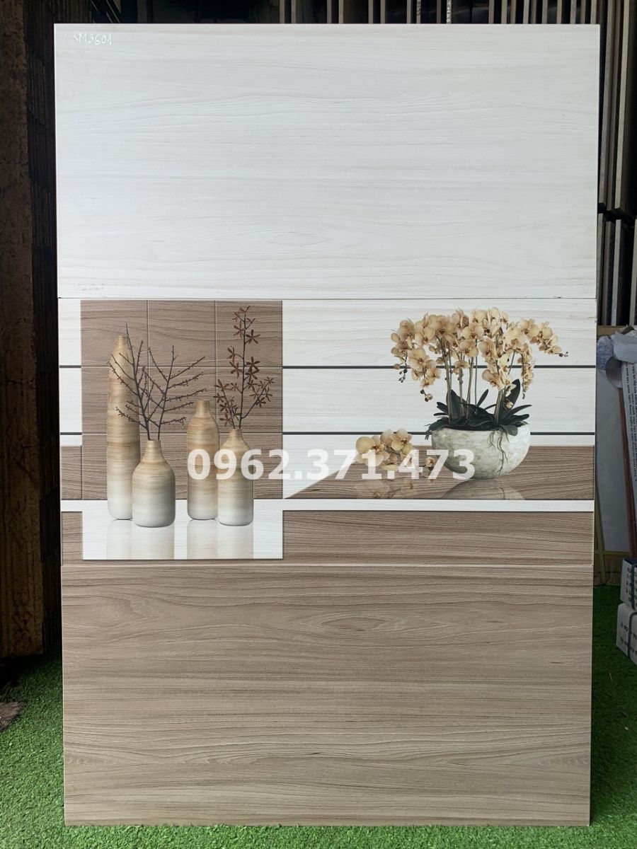 gạch men 30x60 giả gỗ ốp tường